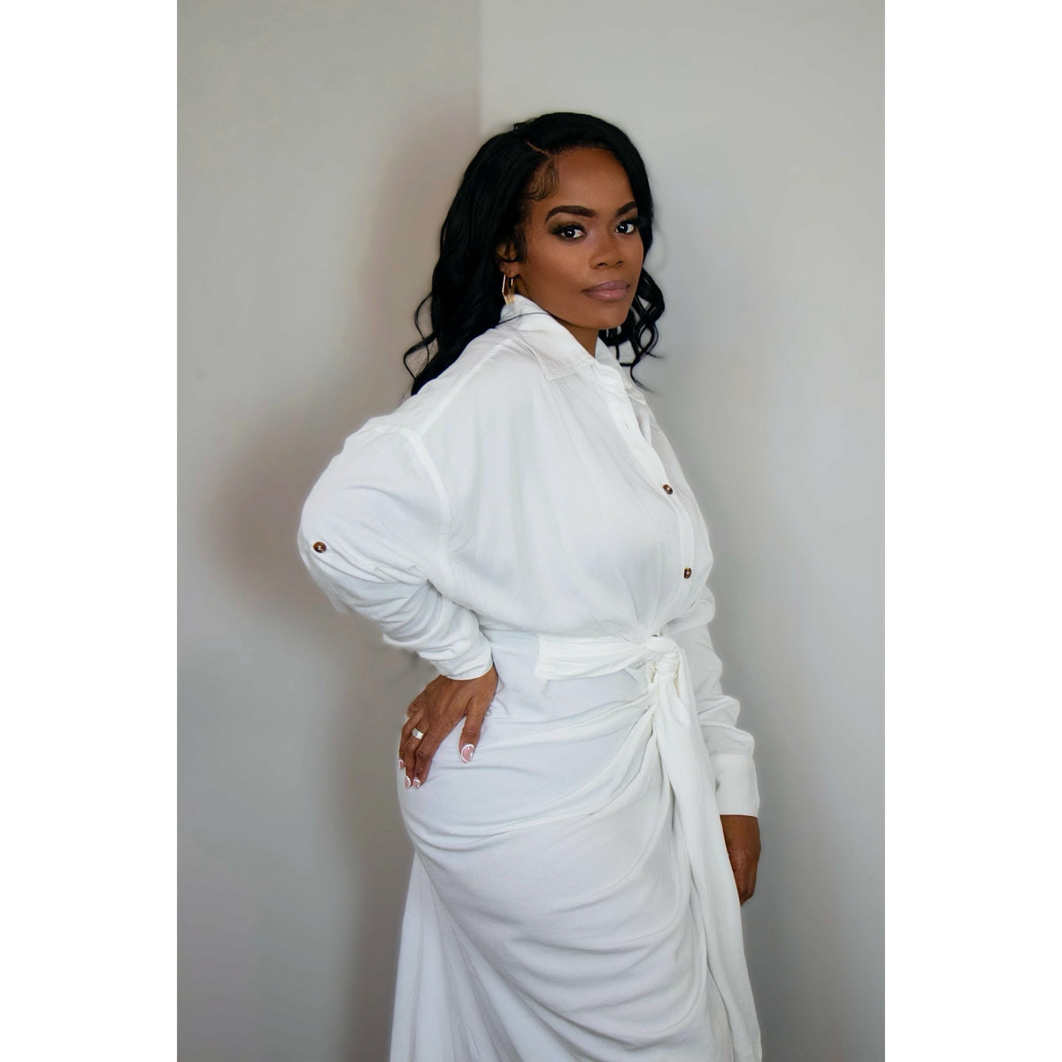 All Wrapped Up Shirt Dress - Shay B Shop
